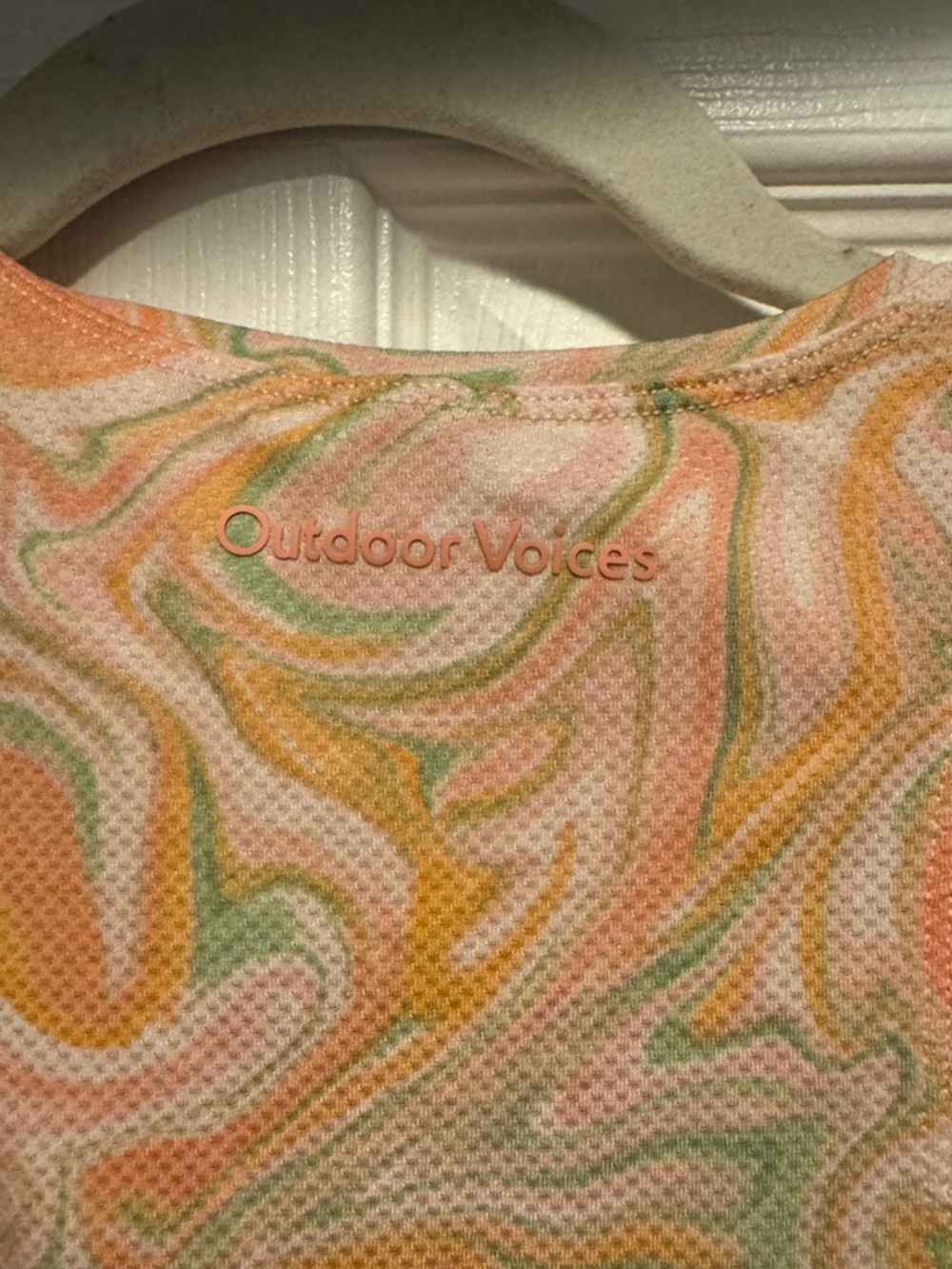 Outdoor Voices Marble Print Tank Top in Peach, Green, Yellow - Picture 2 of 5